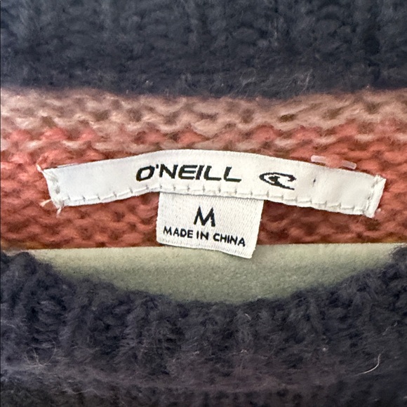 O'Neill Women's Striped Sweater - Black, Pink, Gold, Cream - Picture 4 of 5